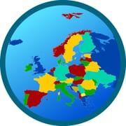 Europe map logo