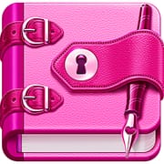 Diary with lock logo