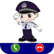 Policia de Niños Llamada Falsa logo