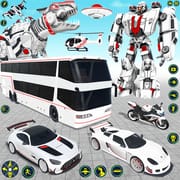 School Bus Robot Car Game logo