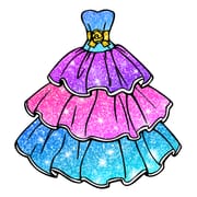 Dress glitter color by number logo