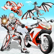 Snow Bike Transform Robot Game logo