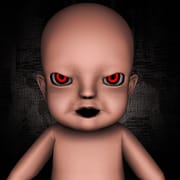 Scary Baby in Horror House logo